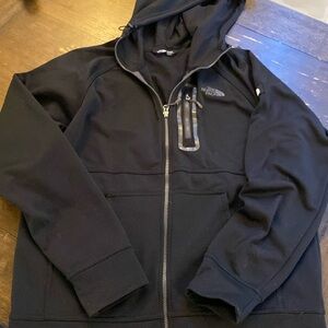 North Face black tech zip up hoodie
